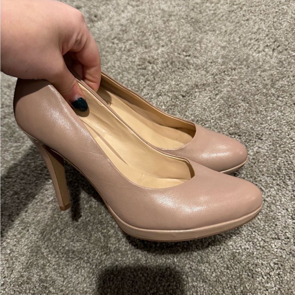 Nine West Nude Heel Pumps